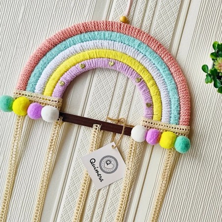 Arcoiris Decorativo Porta Ganchos de Pelo - personalizable con nombre